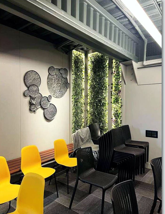 K-Lite seating with living wall