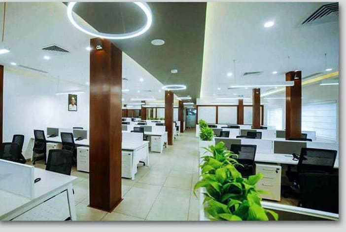 Popular Motors workspace with timber columns
